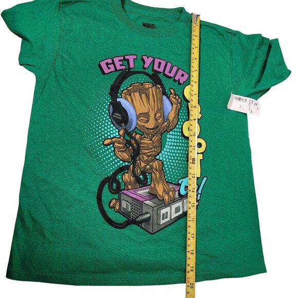 Marvel Kids Green Graphic Print "Get Your Groot On!" Short Sleeve T-Shirt Size 6 - Picture 8 of 8